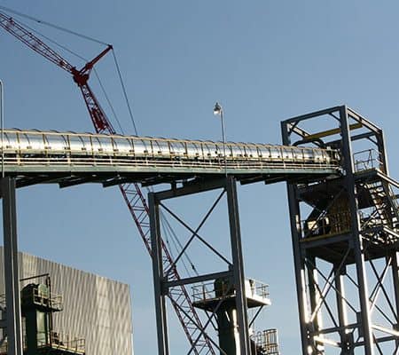Material handling belt conveyor