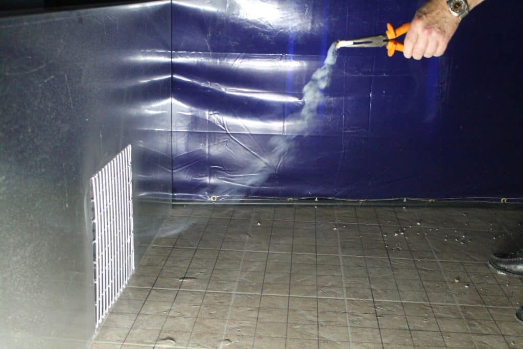 Conducting an air flow test