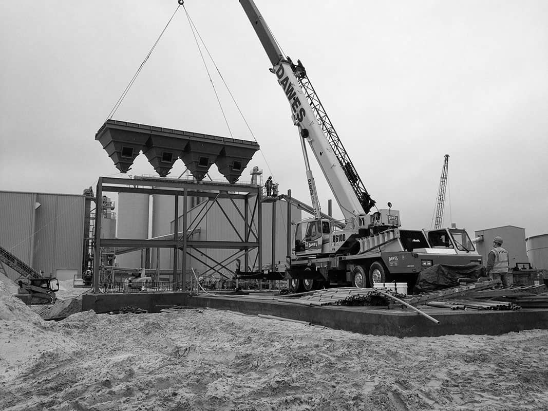 Installing industrial ventilation at a mining site