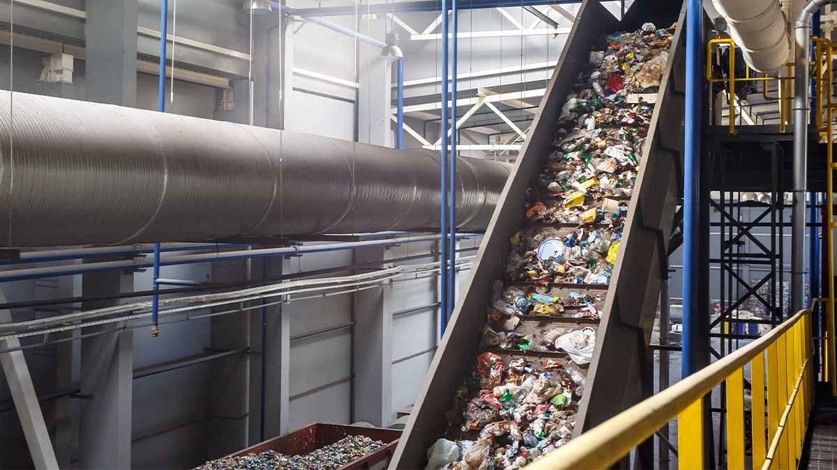 inside look at recycling facility